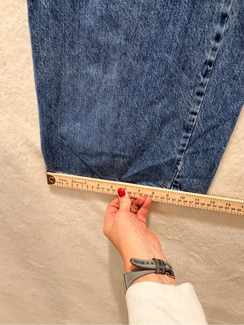 Free People Old West Wide Leg Jeans Cinch Back Button Fly Blue 28 - Picture 9 of 12